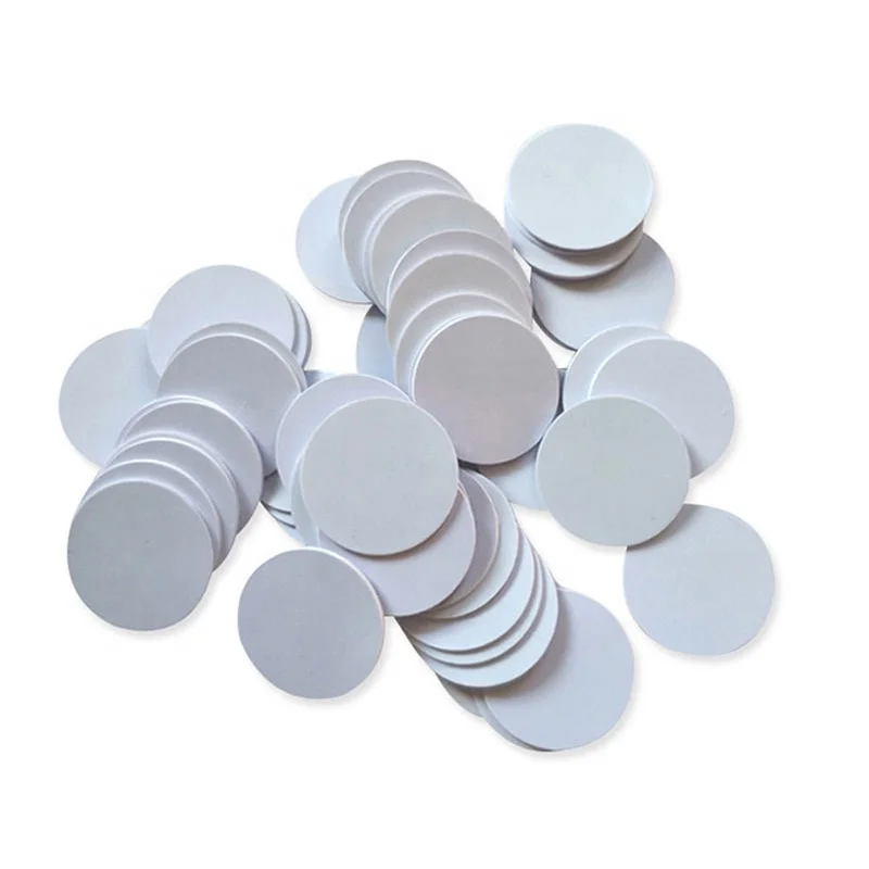 Round Shape RFID Smart PVC Coin Tag for Access Control Games Identification Consumption Bus Card Application