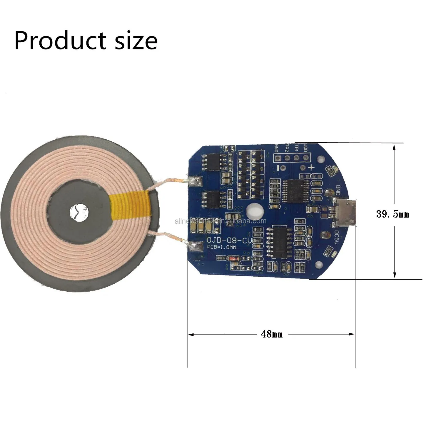 Hot Wireless charger motherboard transmitter Qi standard vehicle wireless charging PCBA version of the spot solution development