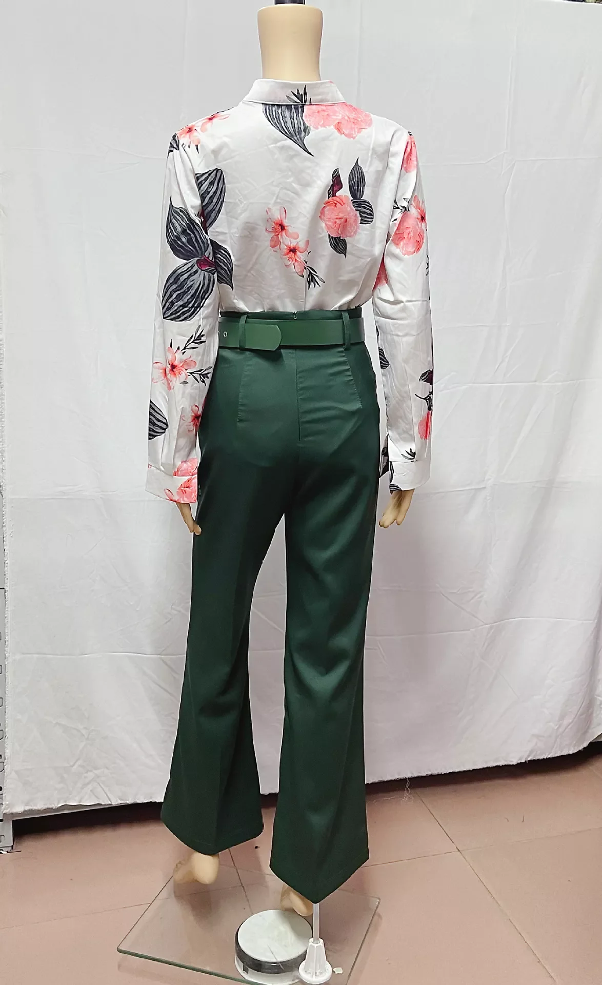 C7028 Latest Design Elegant Classic Two Piece Pants Set Women Long ...