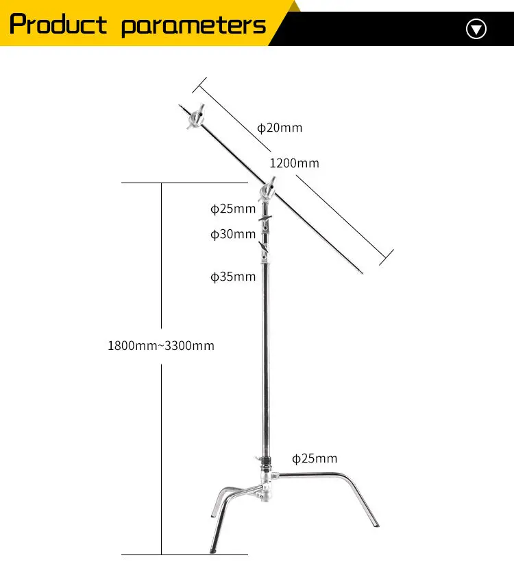 Прочный Штатив NiceFoto из нержавеющей стали для софтбокса и видеосъемки в