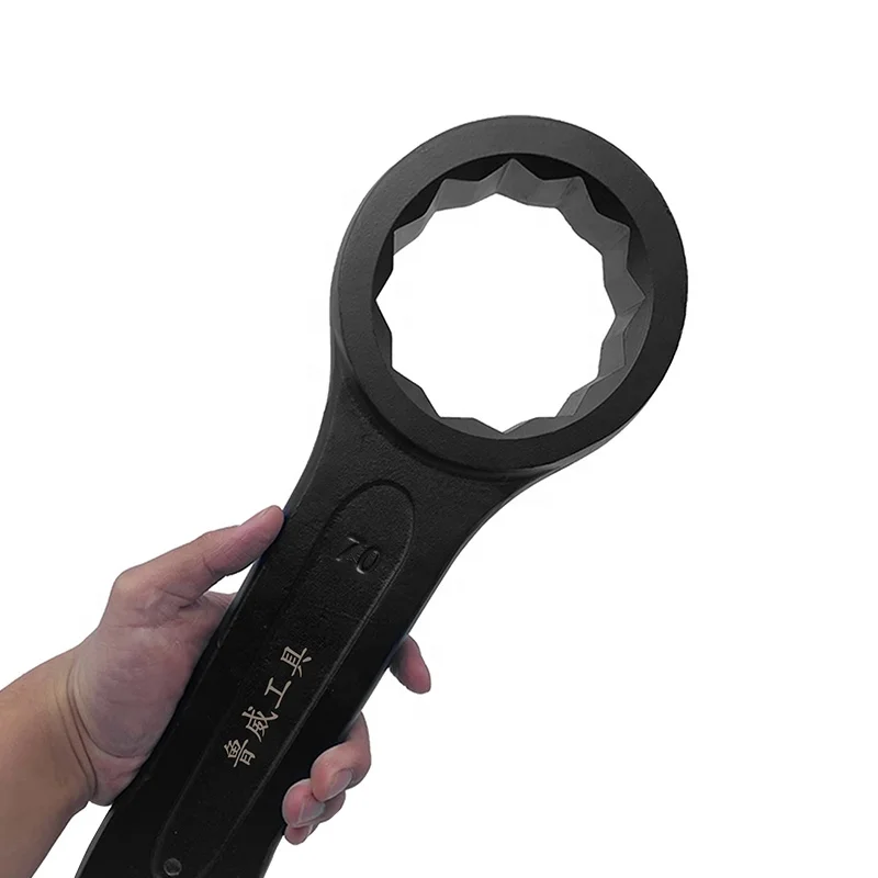 OEM Drop-Forged 24Mm to 125Mm Hammer Impact Box Single Open End Ring Slogging Wrench Spanner