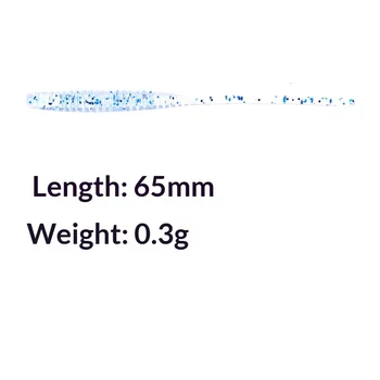 Root Fishing Threaded Needle Tail Worm 65mm 027g 12pcs/Bag Stainless Steel Artificial Soft Bait with Attractant Lure – Soft Lure – view 4