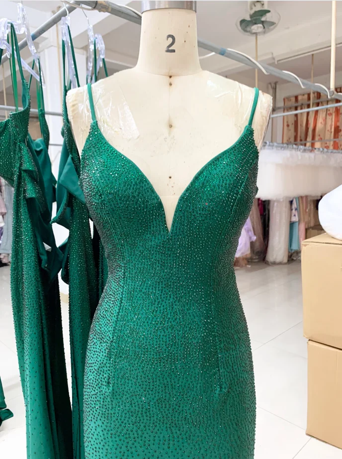 slim fit dress slacks La Divine J876 Fitted Satin Mermaid Formal Gown with Sparkle Tulle Overlay Emerald / 8 main image 0
