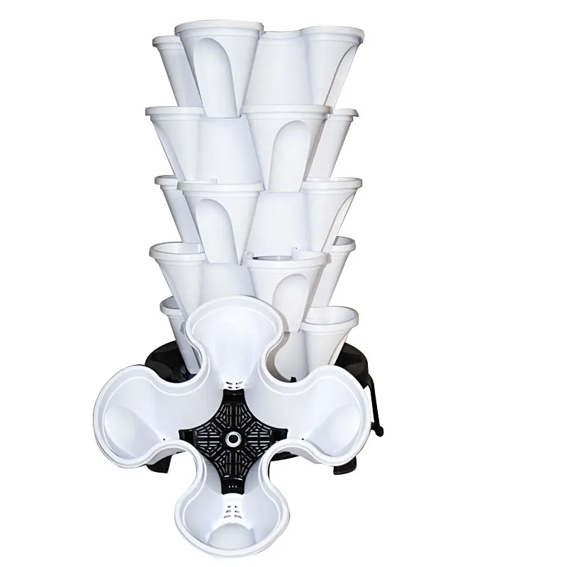 Home Lettuce Aeroponic Vertical Growing System Farms Hydroponics Tower 4 Tier