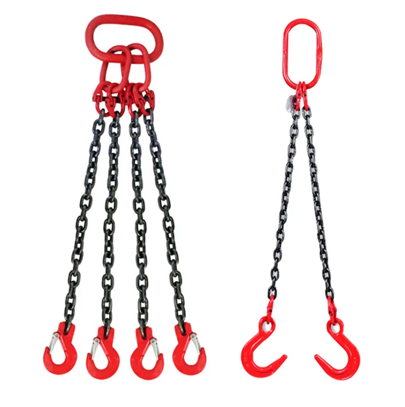 G80 Double Legs Chain Lifting Sling Leg Rigging Chain Sling With Master ...