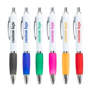 Quality Plastic Ballpoint Pens with Custom Logo Printing for Business Office Supplies Promotional Gift