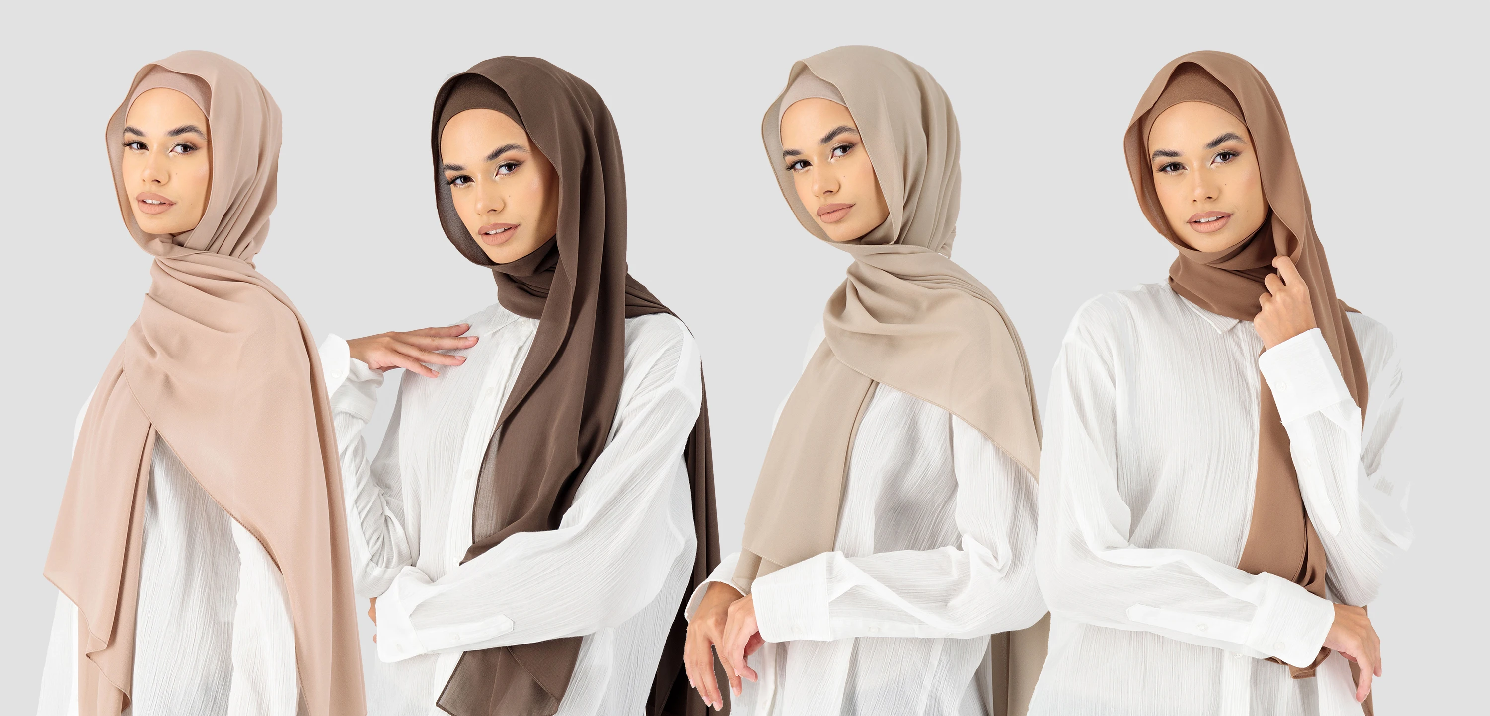 Finest Hijab Prefect Matching Heavy Chiffon Hijab Set Matching Color ...