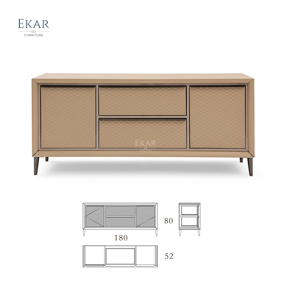 product modern luxury tv cabinet with storage rhombus pattern design elegant living room furniture for bedroom and hall-64