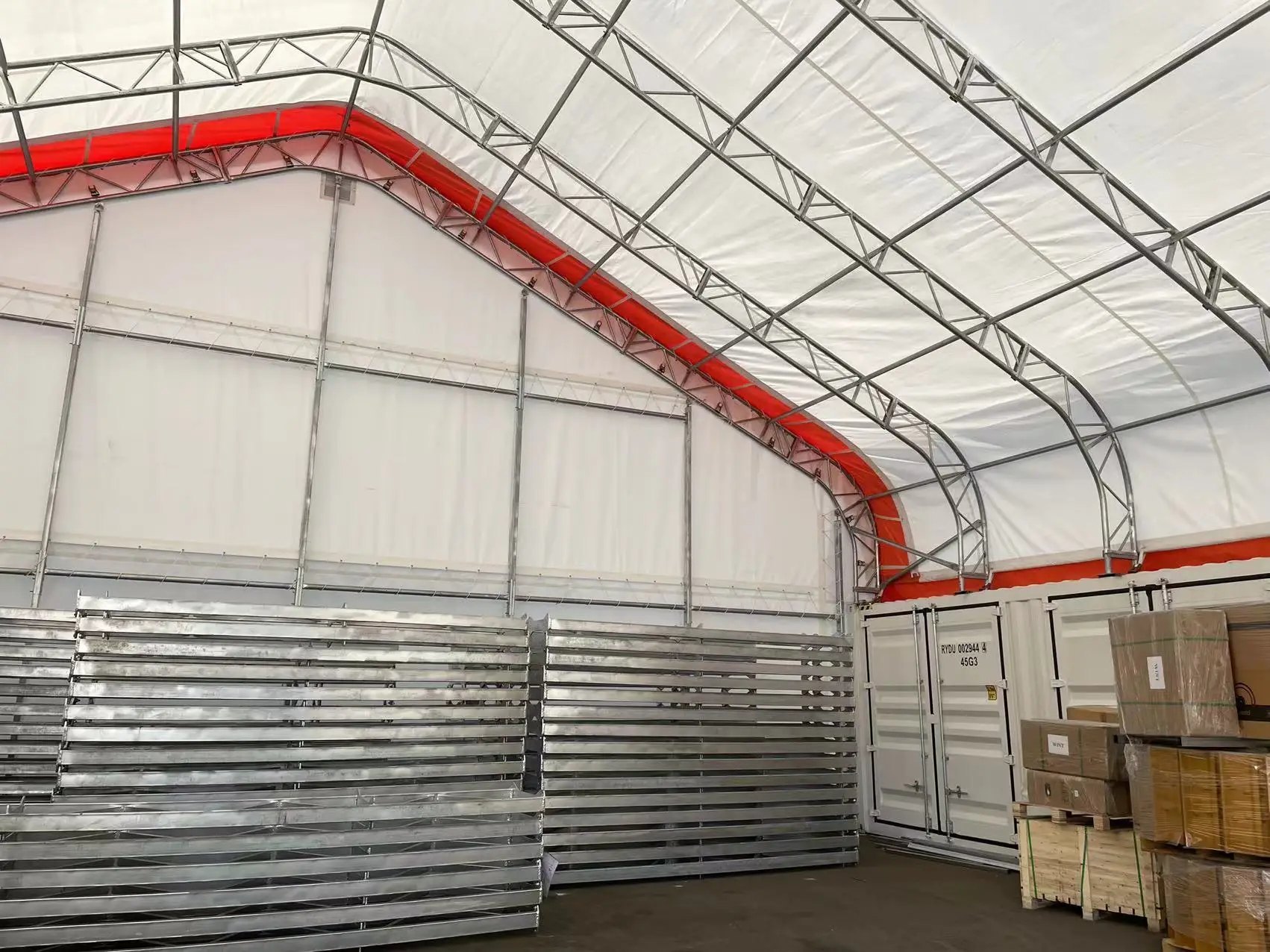 GS Fast Delivery Shipping Container Canopy Roof Storage Tent Shelter Warehouse