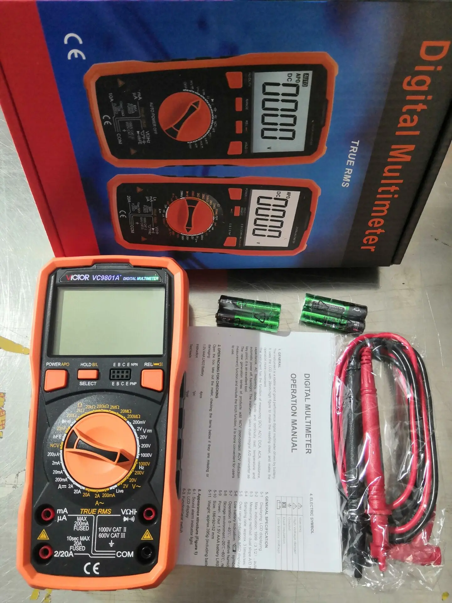 Victor Vc97 Digital Multimeter New Model Auto Range Ac Dc Voltage Current With Temperature