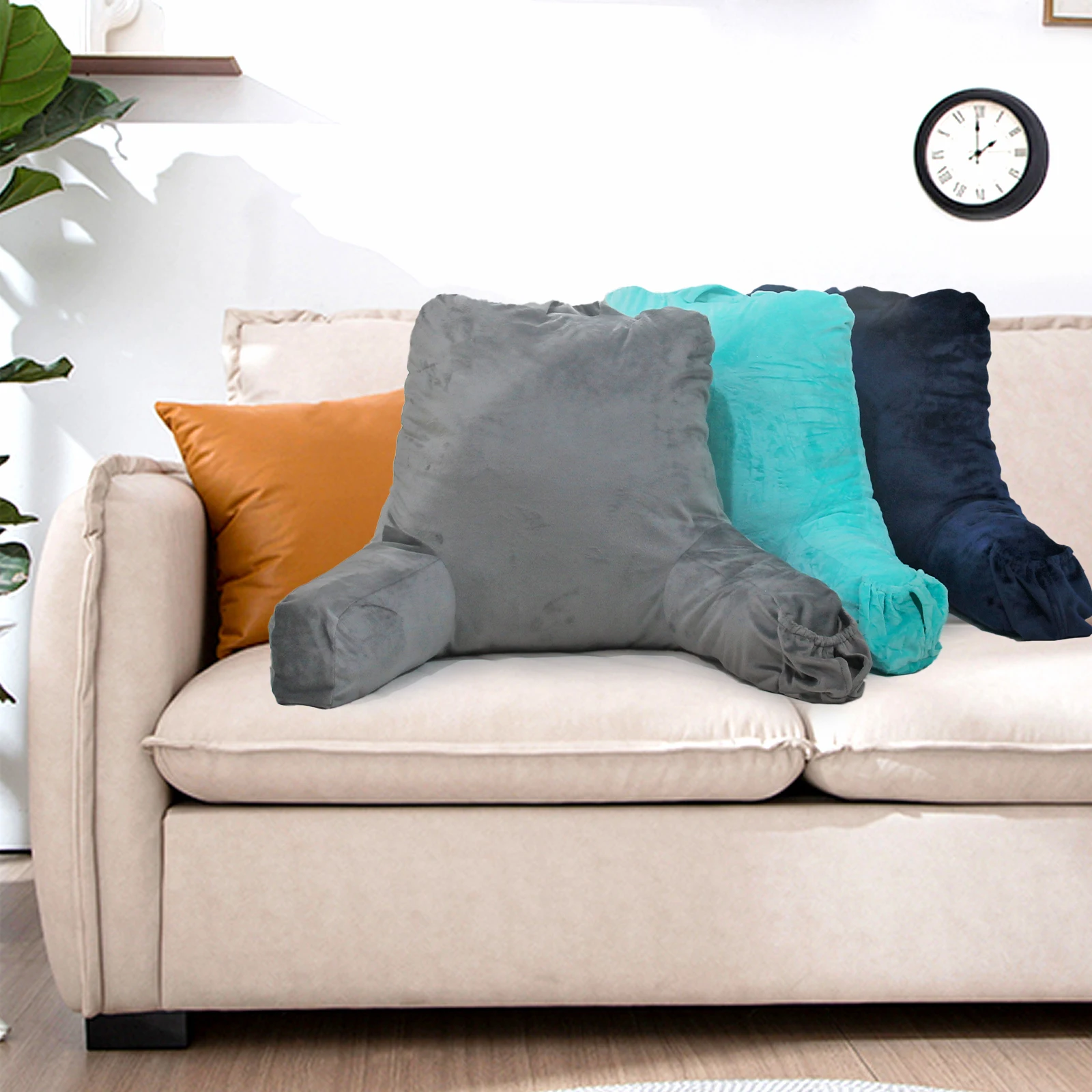 Cojín triangular para respaldo de silla de coche, almohada de lectura para  respaldo de cama