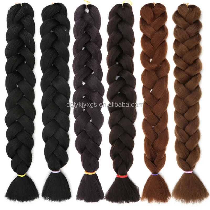 
LW-51QT Wholesale 165g 32inch ombre prestretched pre stretched jumbo synthetic expression braiding hair extensions 