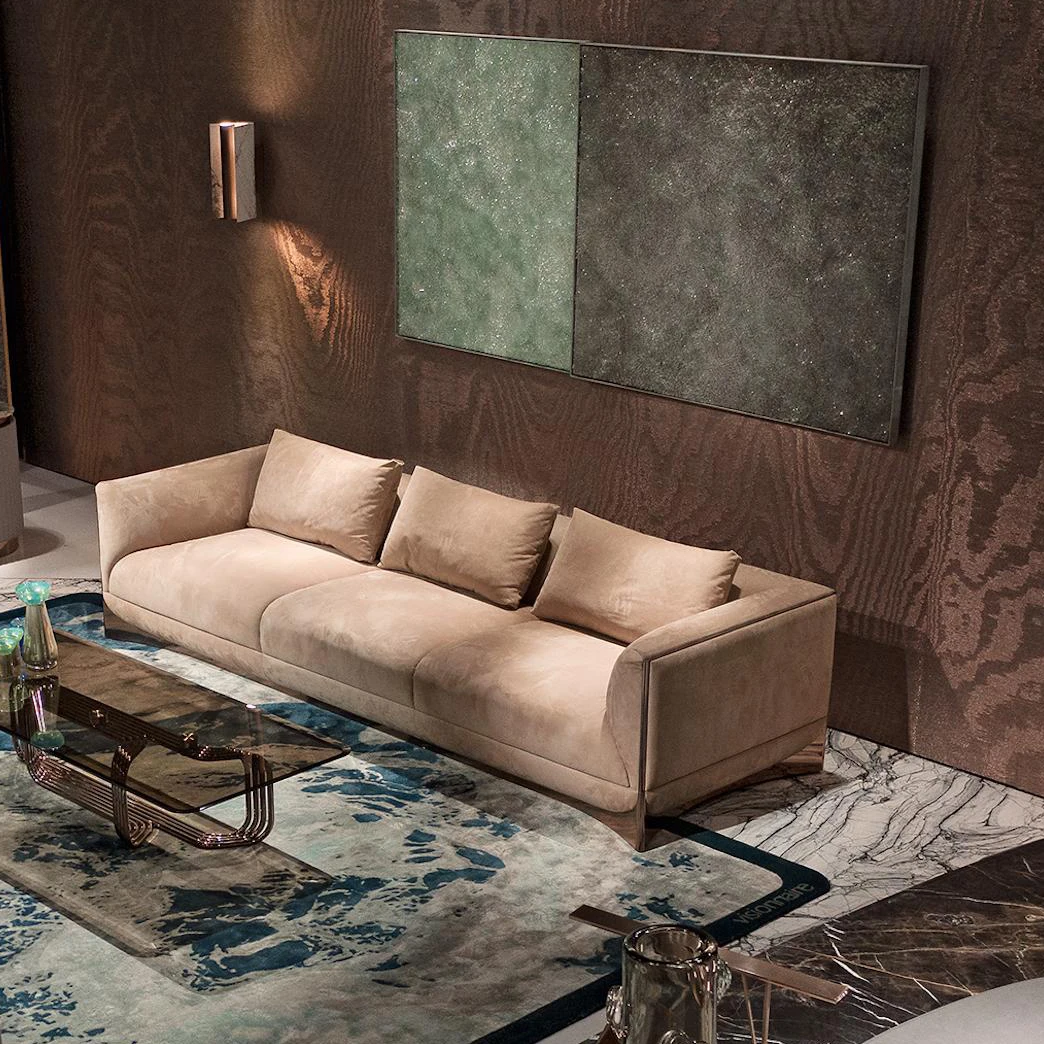 Factory Direct Leather Fabric Premium Classic Italian Sofa Luxury Furniture Set Sofas for Home Luxury