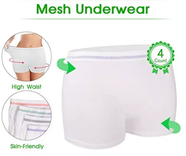 Mesh Disposable Postpartum Underwear 6 Count Hospital Underwear C Section Mesh  Panties S-2xl