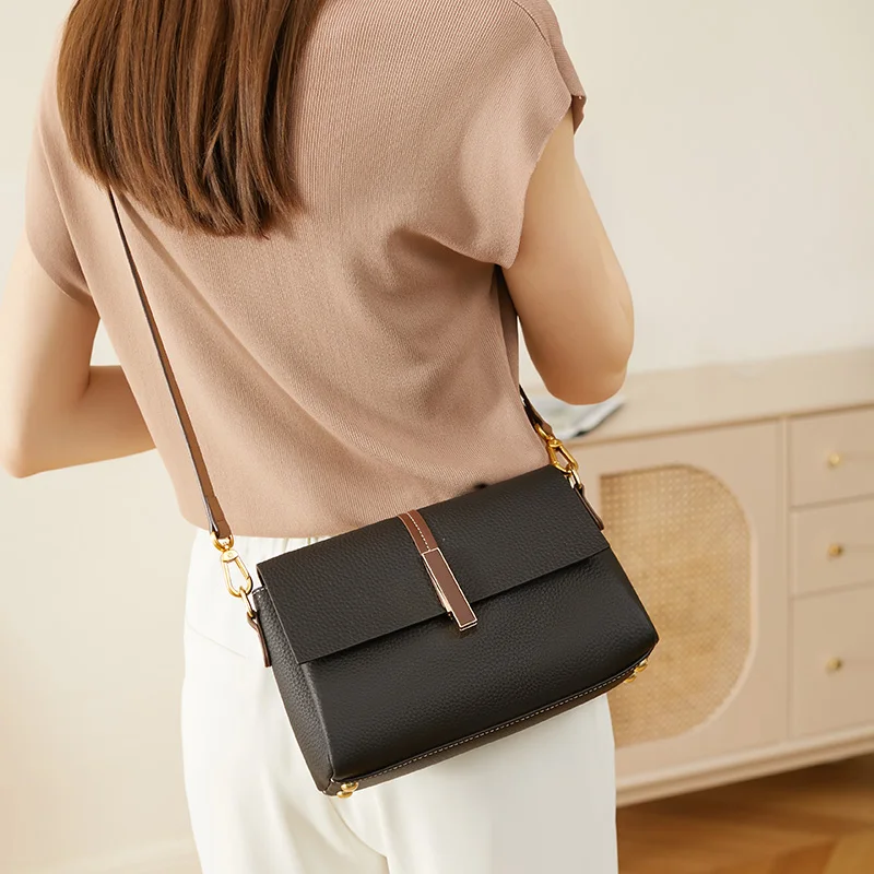 High Quality Fashion Design Customize Pebble Pattern Lady Leather Crossbody Shoulder Bag Custom Leather Bag for Women’s Bag