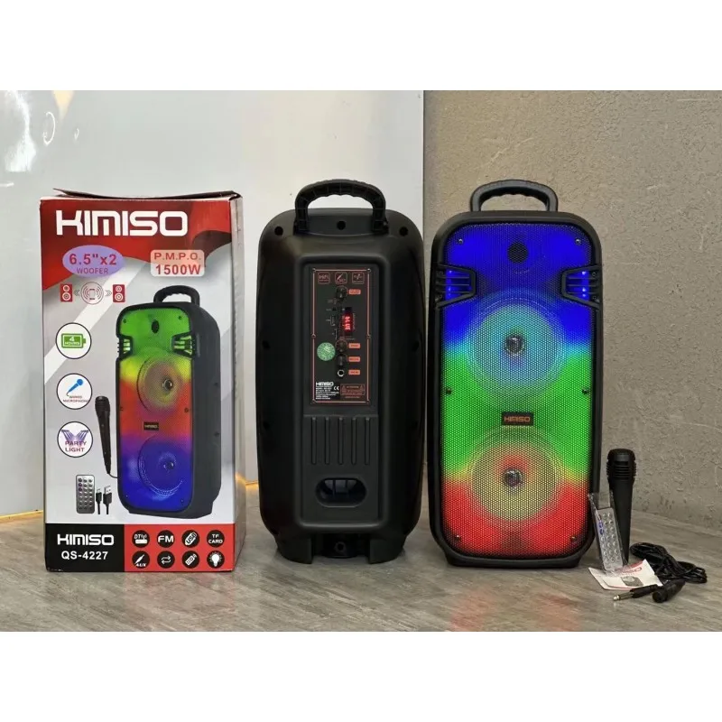 Kimiso-QS-4225, altavoces duales con Bluetooth de 8 pulgadas