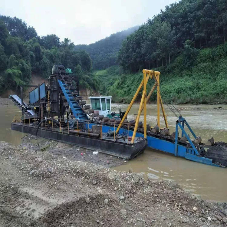 JINZUN  Chain Bucket Dredger Floating Gold Dredge for Sale