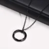 Black pendant +0 chain 60CM