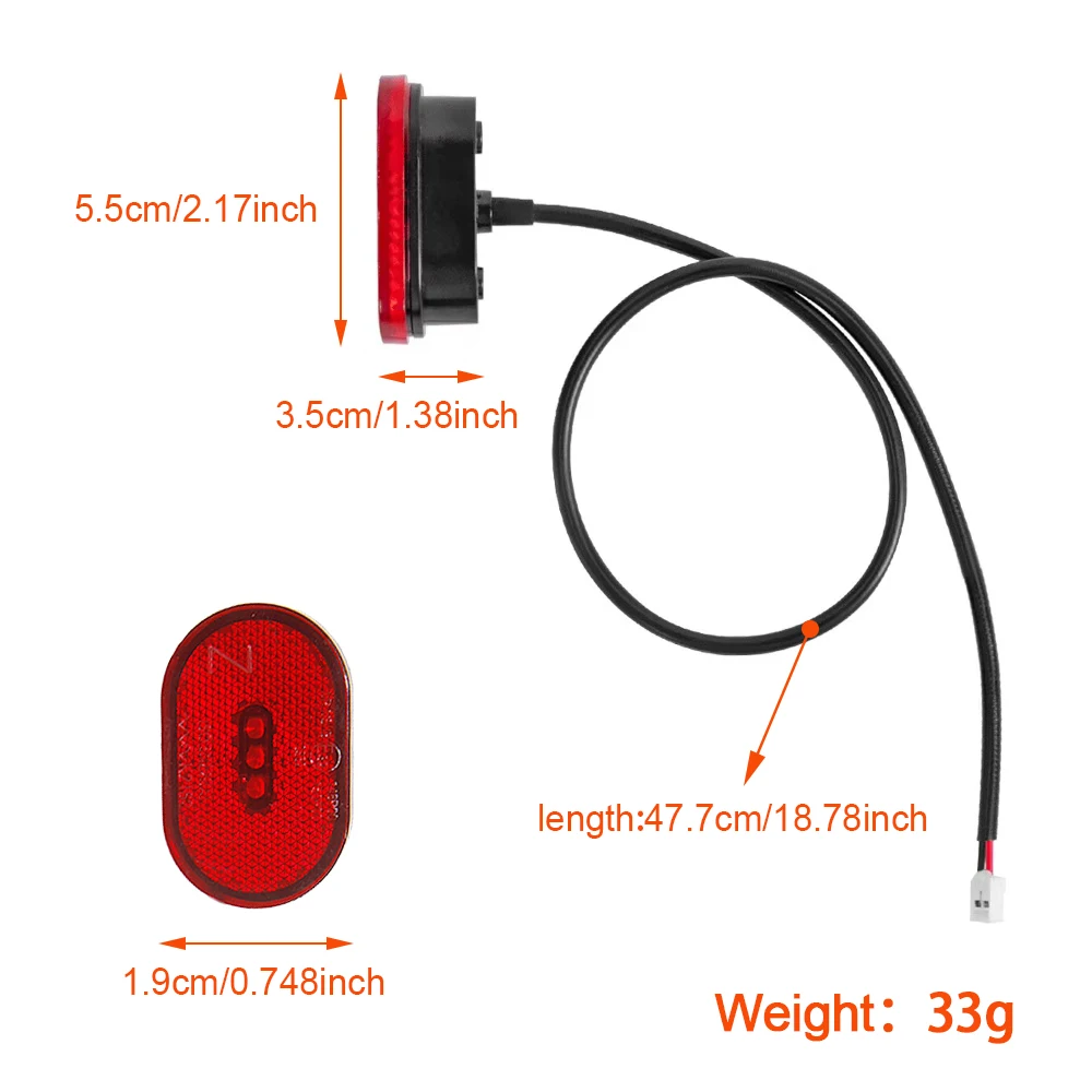 Mi4 Electric Scooter Accessories Rear Tail Light Safety Warning Stoplight Compatible with Mi4 Electric Scooter