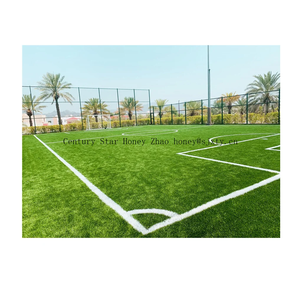 Artificial Grass for Football Soccer Field Outdoor Play Carpet Natural Synthetic Turf and Fence for Football Field Futsal Court