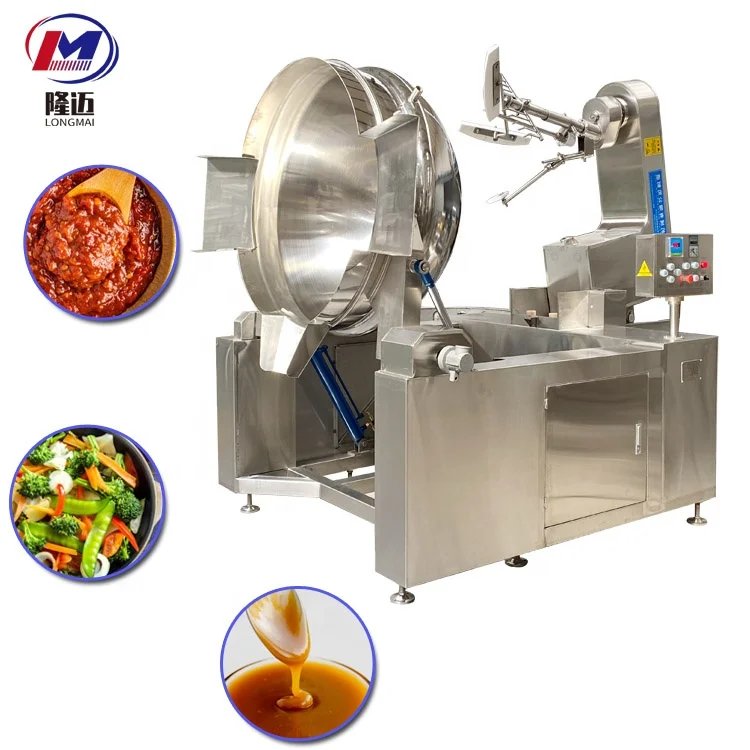 High Capacity Biryani Cooking Mixer Machine Commercial Automatic Cooking Pot for Steamed Bun Fillings