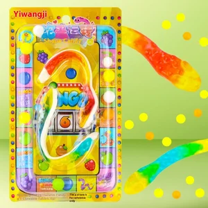 Children's Funny Gummy Snake Shape Snacks Supermarket Wholesale Bag Packaging Fruity Flavored Candy Toy