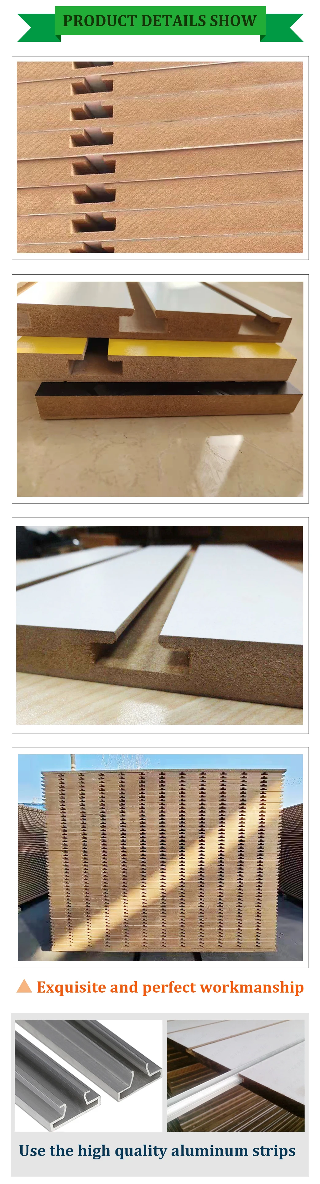 Slat Wall Board/ Wooden Slat Wall With Grooves Mdf Slatwall Panels