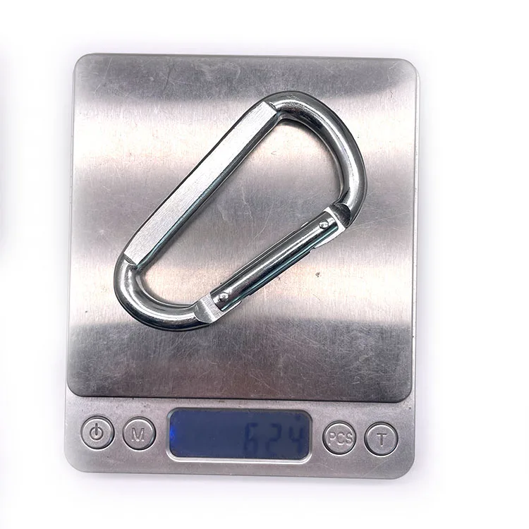 BT-244A Heavy Duty Custom Galvanized Safety Spring Silver Flat Quick Release Carabiner Snap Hook