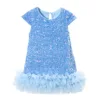 Paillettes in flanella azzurra