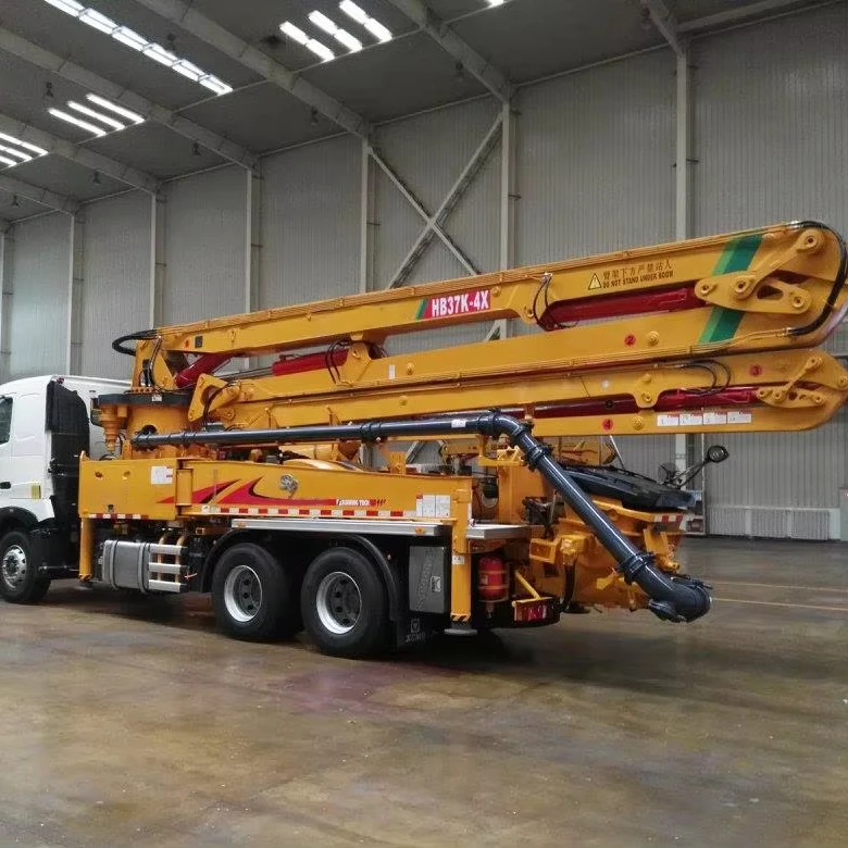 the best price China top brand 37m Truck-mounted Concrete Pump HB37K Truck Mounted Boom Concrete Pump in stock