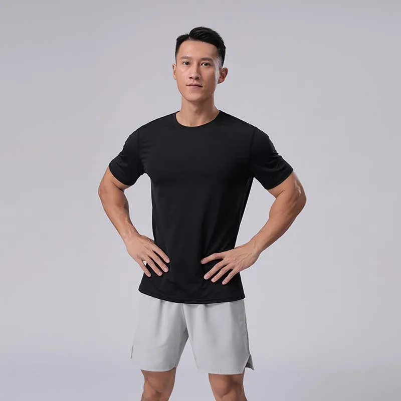 Good Quality Quick Dry Ice Silk Shorts Sleeve Shirt Athletic Breathable ...