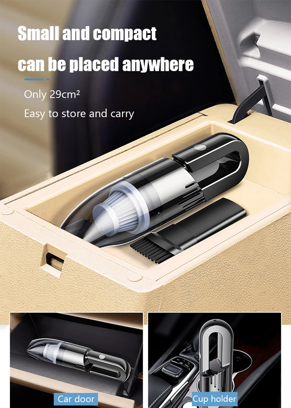 Mini Rechargeable Portable Cordless Wireless USB Aspirator Staubsauger Car Vaccum Cleaner for Car Home Wet and Dry Car Hoover