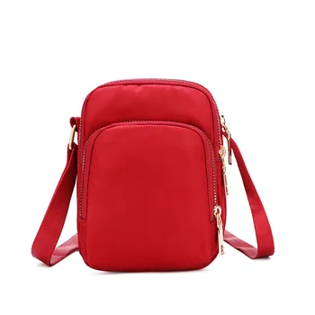 Zipper Purse Crossbody Nylon Wallet Cell Phone Bag for Women Waterproof Casual Large Capacity Shoulder Bag