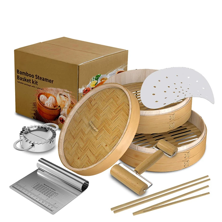 Factory Natural Bun Chinese Bamboo Steamer Bamboo Steamer Basket Bamboo