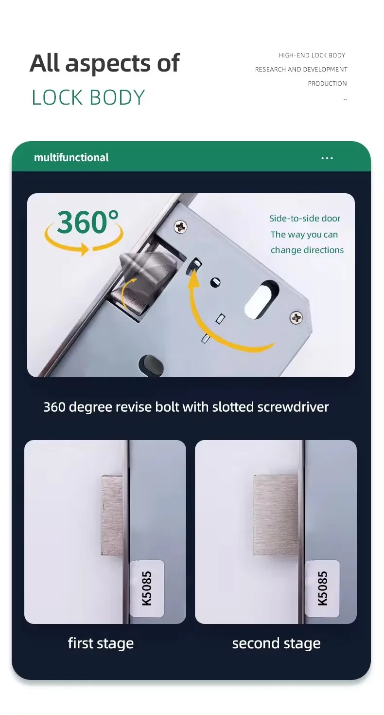 Lock Body Size K5085 Standard High Safety Fire Resistant Stainless Steel Mortise And ...
