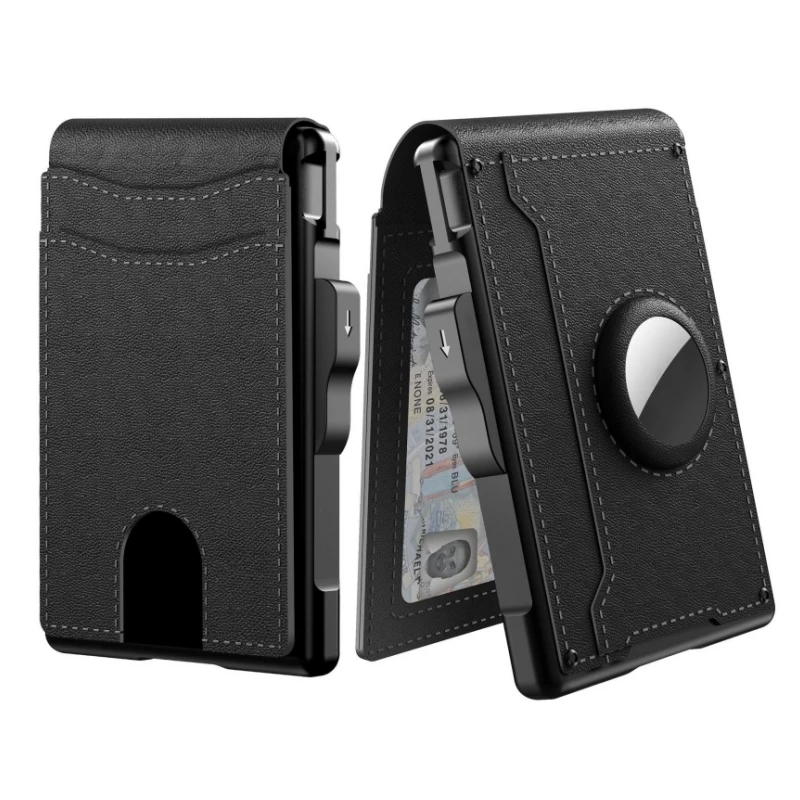 Luxury Card Holder RFID Blocking Wallet with Built-In Blue Tooth Tracker  Credit Card Wallet