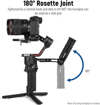 NEEWER Adjustable Sling Handle Grip Compatible with DJI Ronin RS4 RS3 Mini RS 3 Pro RS 2 RSC 2 Gimbal Stabilizer for Low Angle detail image