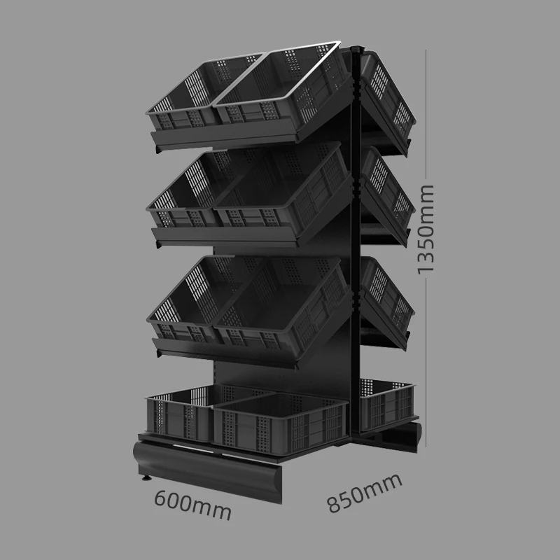 Fruit Shop Display Rack Supermarket Fruit And Vegetable Rack Gondola 4
