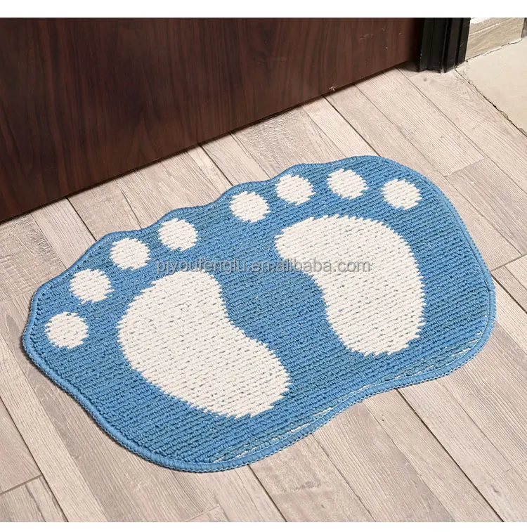  New Product Bathroom Custom anti-slip Bathmat TPR Backing Floor Mats super absorbent microfiber bath mats rugs wholesalers manufacture