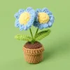 Pot de marguerite bleu à deux têtes-Mini bol à fil