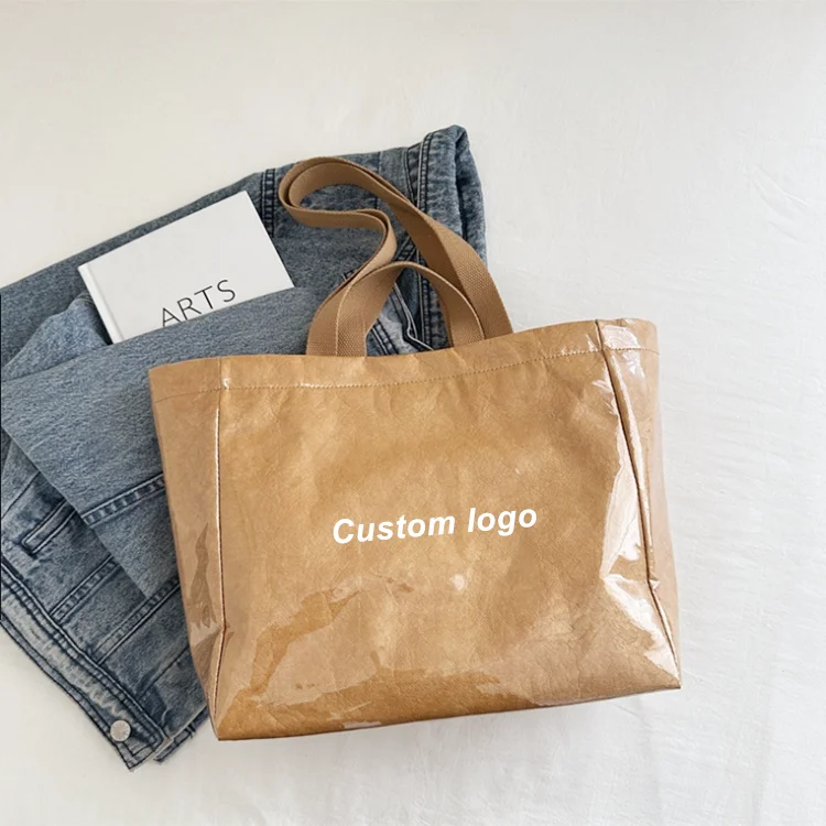 2025 Large Capacity Dupont Paper Jelly Bag Tyvek & PVC Durable Layer Tote Bag For Beach Transparent