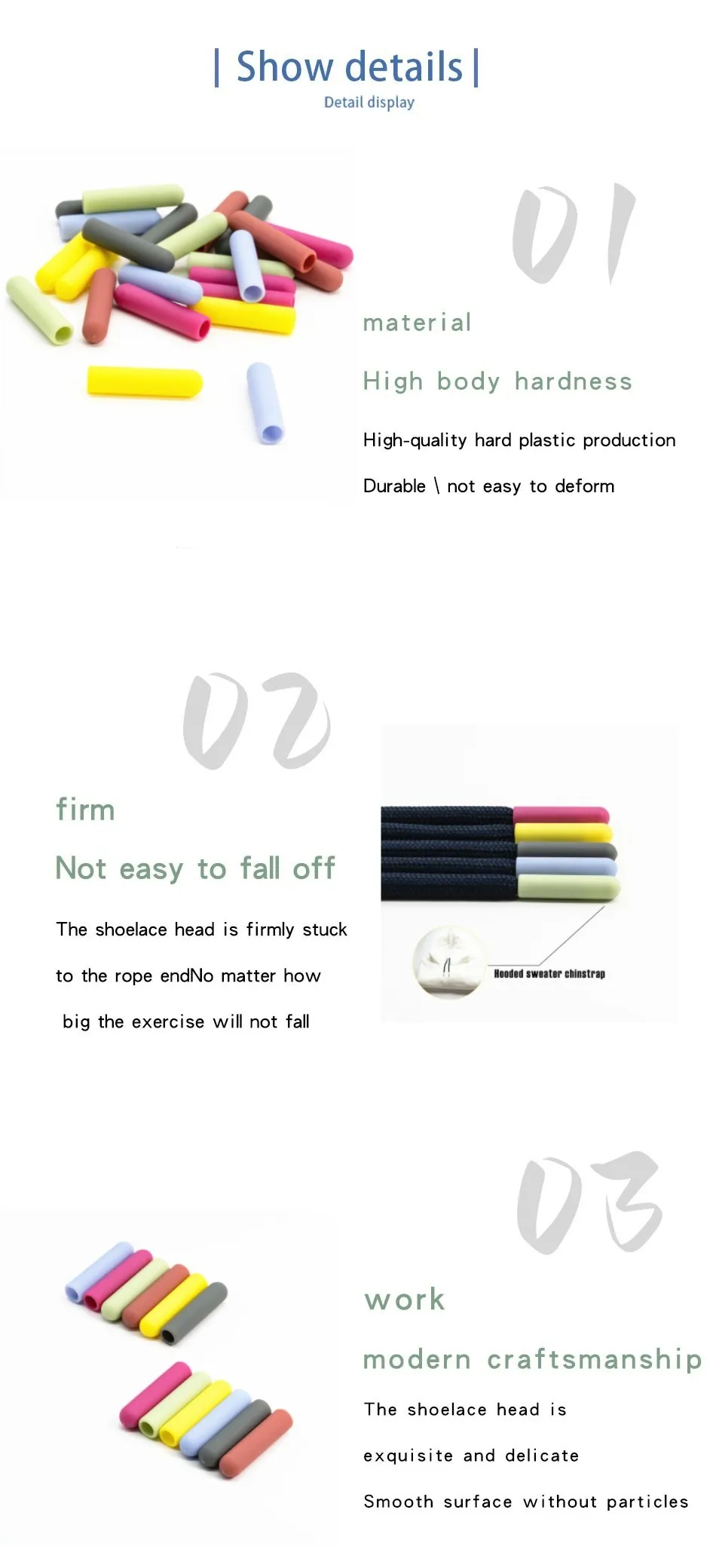 Plastic Heads Plastic Aglets With Hoodie Cords And Plastic Tips On The