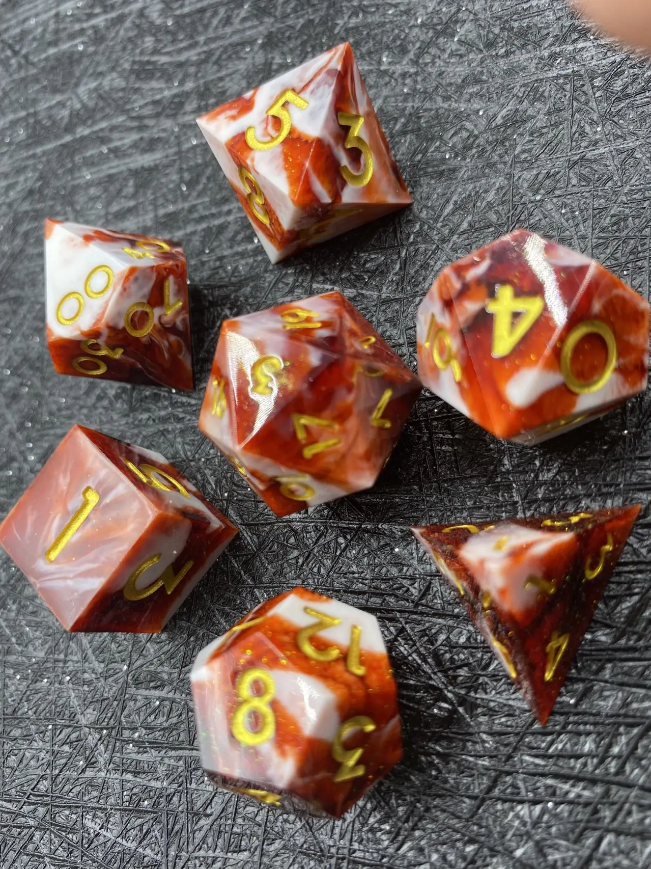 Custom Color Resin Dnd 16mm D&d Liquid Core Dice Set 20 Sided D20 Dice