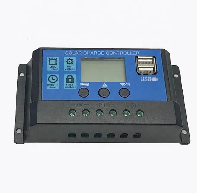 PWM 12V/24V Solar Panel Battery Regulator Charger Controller LCD Display 10A-60A