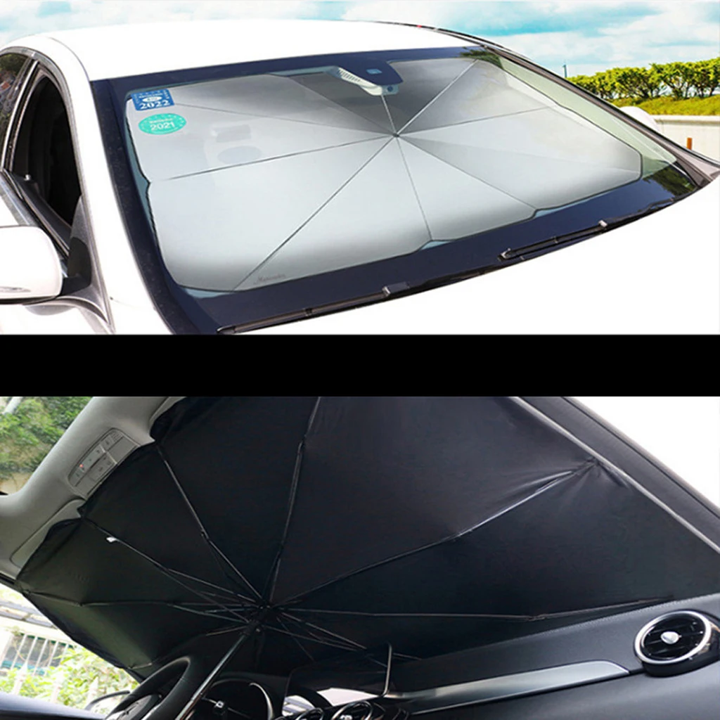 Автомобильный солнцезащитный зонт, складной удобный автомобильный козырек для лобового стекла, УФ-блок, солнцезащитный козырек