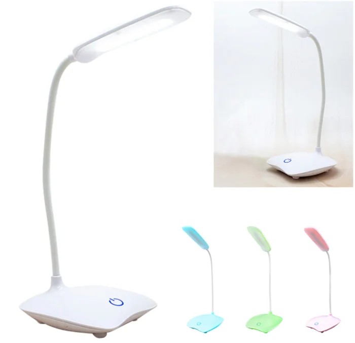 Portable USB charging desk lamp three-speed touch adjustment LED small table lamp student eye protection reading lamp