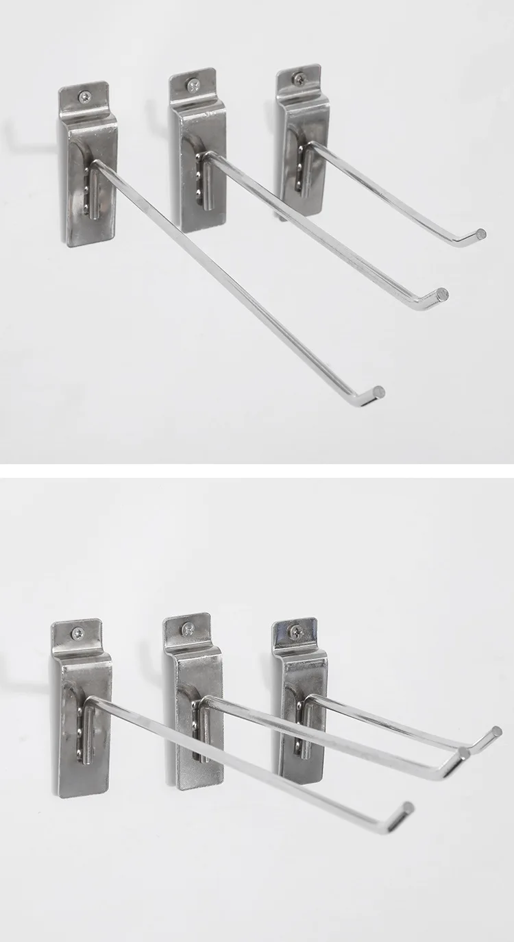 Хит продаж металлическая подвесная панель для супермаркета хромированная одинарная стойка витрин крючки