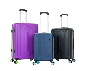 CLASSIC ABS 3PCS LUGGAGE SET MODEL HOT SALE DESIGN in EUROPE MARKET DOUBLE WHEEL MATCH COLOR