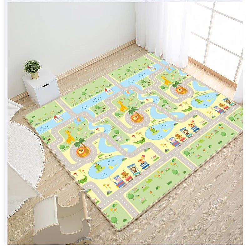 Double Side Soft Foam Foldable Kids Crawling Mat Baby Floor Play Mat