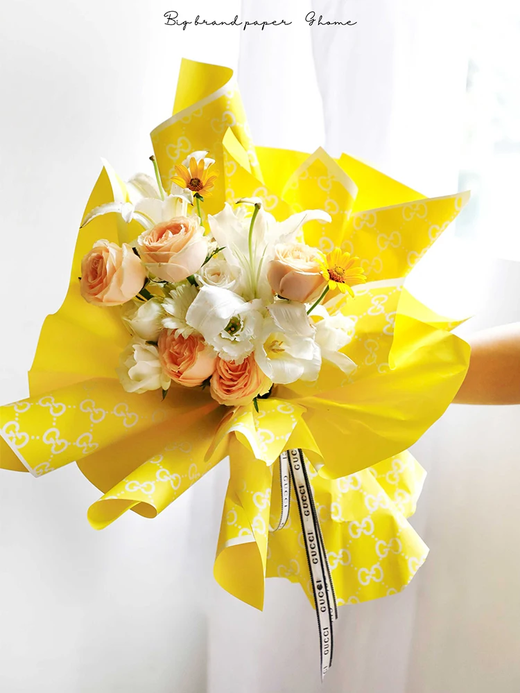 Wholesale Cheap Korean Bouquet 58*58cm 10sheet/bag Waterproof Fresh